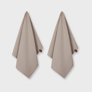 Humdakin Humdakin ecologische theedoek 45x70 cm 2-pack Light stone