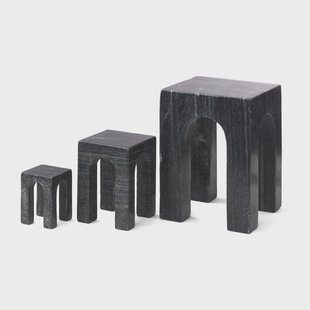 Gejst Arkis boekensteun 3-delig Zwart