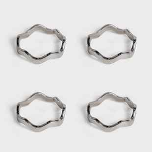 Sagaform Anna servetring 4-pack Zilver Sagaform Anna servetring 4-pack Zilver