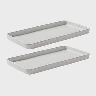 Aida Raw schotel 18x34 cm 2-pack Arctic white