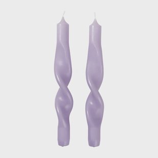 Broste Copenhagen Twist twisted candles gedraaide kaarsen 23 cm 2-pack Orchid light purple