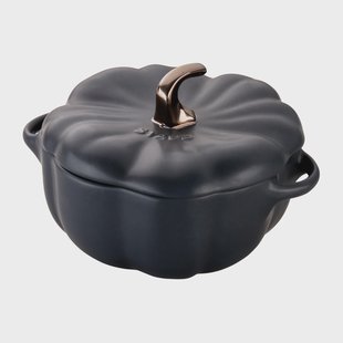 STAUB Staub pompoenbraadpan van aardewerk zwart 0,7 l