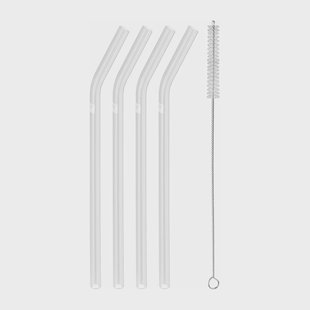 Zwilling Zwilling Sorrento rietjes gebogen 4-pack Transparant