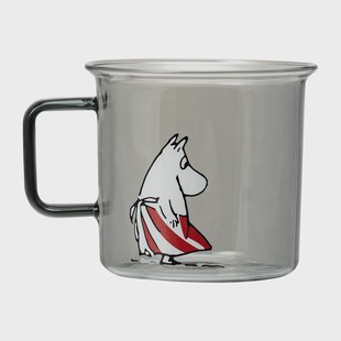 Muurla Moominmamma glazen mok 35 cl Grijs