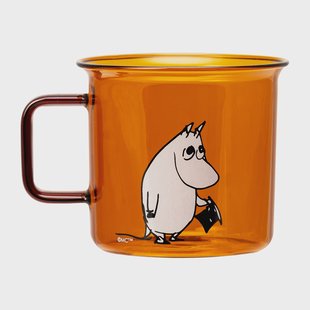 Muurla Moominpappa glazen mok 35 cl Amber