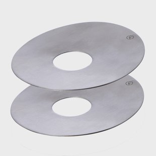 ERNST Ernst kaarsenmanchet Ø8,3 cm 2-pack Geborsteld metaal