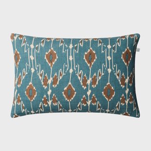 Chhatwal & Jonsson Ikat Goa kussenhoes 60x40 cm Heaven blue-taupe