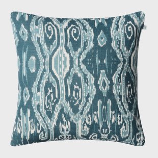 Chhatwal & Jonsson Ikat Madras kussensloop 50x50 cm Palace blue-heaven blue