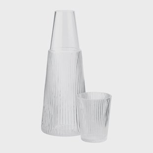 Stelton Pilastro karaf met drinkglazen Clear