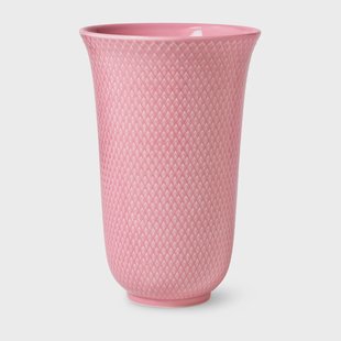 Lyngby Porcelæn Rhombe vaas 20 cm Roze