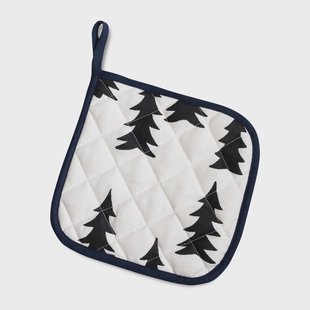 Fine Little Day Gran gequilte pannenlap 21x21 cm Wit-zwart