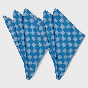 Byon Checki stoffen servet 2-pack Blauw