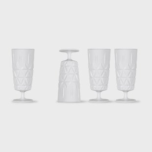 Sagaform Picknick champagneglas 4-pack Wit