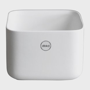 DBKD Cube plant lage pot Ø13 cm Matte white