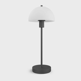 Herstal Vienda tafellamp 50 cm Zwart-opaalglas