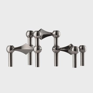 STOFF STOFF Nagel kandelaar 3-pack Zwart chroom