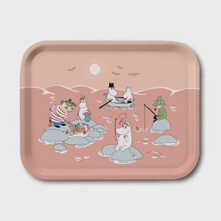 Opto Design Fiske Moomin zomer 2022 dienblad 20x27 cm Roze