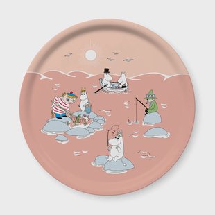 Opto Design Fiske Moomin zomer 2022 dienblad Ø31 cm Roze Opto Design Fiske Moomin zomer 2022 dienblad Ø31 cm Roze