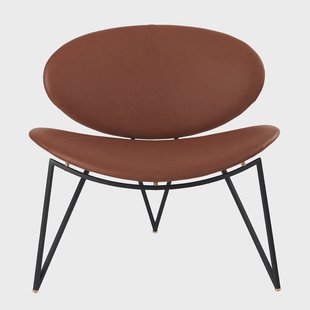 AYTM Semper loungestoel Black-cognac