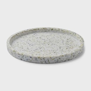 Humdakin Humdakin Terrazzo rond dienblad Ø20 cm Green-white