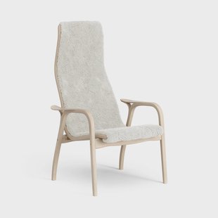 Swedese Lamino Fauteuil Eik wit gepigmenteerd / schapenvacht Offwhite (wit)
