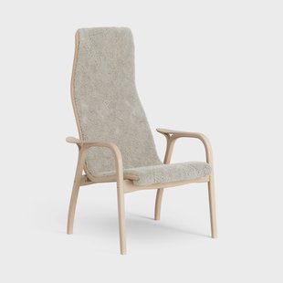 Swedese Lamino Fauteuil gelakt Beuk/schapenvacht Moonlight (beige)