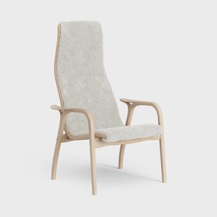 Swedese Lamino Fauteuil gelakt Beuk/schapenvacht Offwhite (wit)
