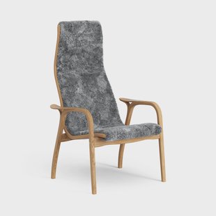 Swedese Lamino Fauteuil Eik geolied/schapenvacht Scandinavian Grey (grijs)