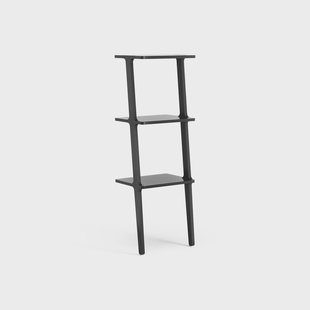 Swedese Libri Wandplank 3 planken Es zwart glanzend