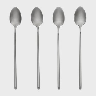 Broste Copenhagen Sletten lepel lang 4-pack Full satin forged