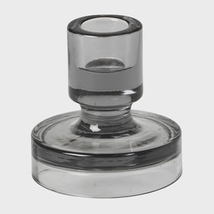 Broste Copenhagen Petra kandelaar smoked pearl dark grey 8 cm