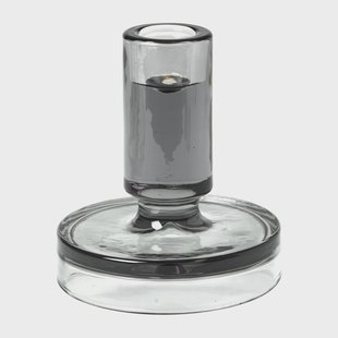 Broste Copenhagen Petra kandelaar smoked pearl dark grey 11 cm