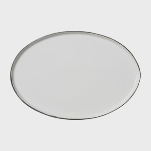 Broste Copenhagen Esrum schotel ovaal 26,5x39 cm Ivory-grey