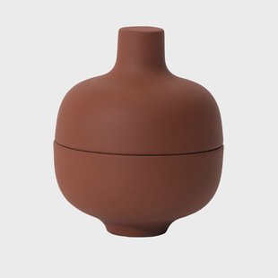 Design House Stockholm Sand kom met deksel S Ø8,2 cm Red clay