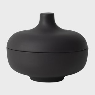 Design House Stockholm Sand kom met deksel M Ø12 cm Black clay