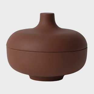 Design House Stockholm Sand kom met deksel M Ø12 cm Red clay