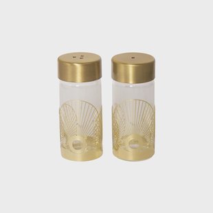 Pluto Design Sun zout- en pepervaatje Goud-glas