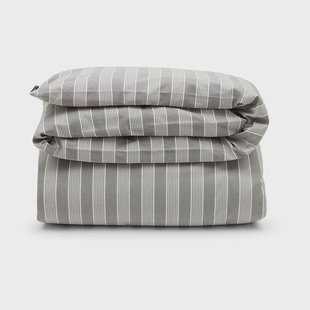 Lexington Striped Lyocell Cotton dekbedovertrek 150x210 cm Gray-white Lexington Striped Lyocell Cotton dekbedovertrek 150x210 cm Gray-white