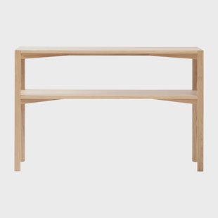 1898 Anton consoletafel 35x125 cm Witgepigmenteerd eikenhout