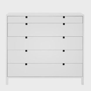 1898 Square ladekast 5 lades Wit