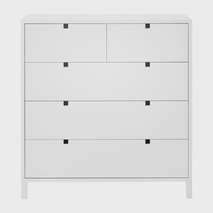 1898 Square ladekast 2+3 lades Wit