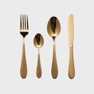 Vargen & Thor Vargen & Thor bestekset 16-delig Nimbus, messing