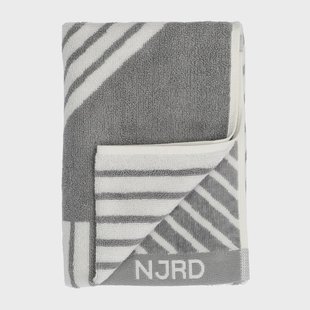 NJRD Stripes handdoek 50 x 70 cm Grijs