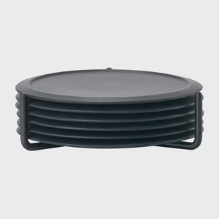 Zone Denmark Singles glasonderzetter 6-pack met houder Black