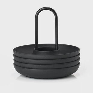 Zone Denmark Singles eierdoppen 4-pack met houder Black