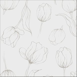 Cooee Design Tulipa servetten 33x33 cm White