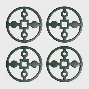 Hilke Collection Anima Gemella glasonderzetters 4-pack Groen