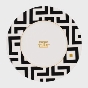 Carolina Gynning DECO bord Ø22,5 cm Wit-zwart