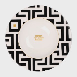 Carolina Gynning DECO diep bord Ø24,5 cm Wit-zwart