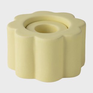 PotteryJo Birgit vaas/waxinelichtjeshouder 5 cm Pale Yellow
